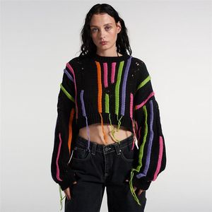 SWEATER SWEATERS Women Women Y2K Tops Knit Knit Long Rleeve Coats Streetwear Koreańskie mody Tassels Seksowne kurtki luksusowe ubranie designerskie