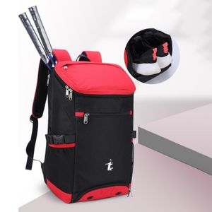 Bolsas de tênis Backpack de tênis Acessórios de compartimento de sapatos ao ar livre Esportes de tênis duráveis ​​para squash raquetes pushleball pushles 230523