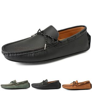 Moda Uomo Scarpe Casual Drive Comodo Traspirante Quotidiano Uomo Pelle Scrub Hundred Leisure Nero Slip On Uomo Pigro Copriscarpe Sneakers Jogging Scarpa da passeggio A186