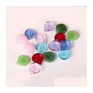 Handmade Lampwork 14X16Mm Special Offer Perforated Plum Petal Shaped Crystal Glass Beads Hand Diy Gift Pendant Gsllz011 Drop Deliver Dhlfd