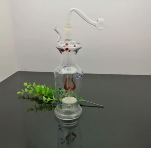 Rökrör vattenpipa bong glas rigolja vatten bongs färgglada prick sand kärna filter vas glas vatten rök flaska