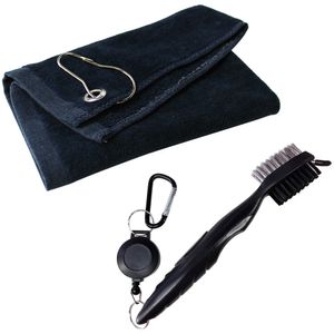 Golf Club Cleaning Brush and Cotton Towel Golf Clubs Head Groove Cleaner Set Drop Ship