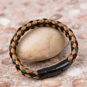 Charm Bracelets BOEYCJR Outdoor Camping Emergency Bangles & Fashion Jewelry Handmade Colorful Braided Rope Bracelet For Men Or Women