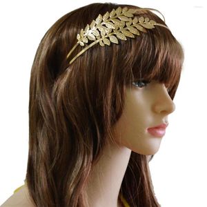 Hair Clips Western Fashion Retro Bands For Women Wedding Metal Color Leaf Headbands Girls Bride Accessories