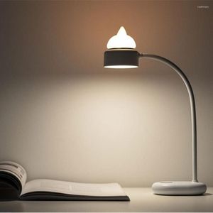 Bordslampor skrivbordsljus led natt dimbar lampa USB laddningsbar läsning flexibel studie sängbelysning dekor