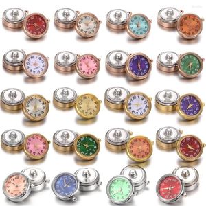 Charm Bracelets 10pcs/lot Wholesale Glass Watch 18mm Snap Buttons Interchangeable Jewelry Snaps Fit Button Bracelet
