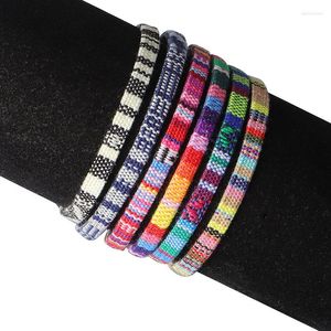 Länkarmband boho handgjorda multicolor sträng sladd flätad vänskap vävd armband smycken