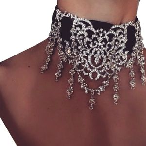 Chokers lüks gerdanlık kristal kolye kadınlar gotik ceza maxi deyiş kolye moda takı yaka collier femme 230524