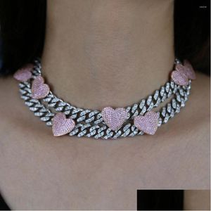 Chains Hip Hop Punk Cuban Choker Necklace Collar Statement Love Heart Lasso Big Chunky Wide Chain For Women Festival Jewelry Dhgarden Dhnny