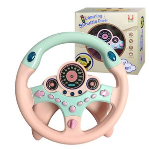 Giocattolo del volante di simulazione elettrica con luci e suoni educativi per bambini copilota giocattolo per auto per bambini giocattolo vocale regalo