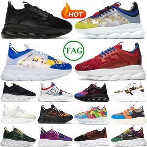 versace chain reaction Freizeitschuhe für Herren und Damen, Designer-Turnschuhe, Plateauschuh, dreifach, schwarz, weiß, Kirsche, Herren- und Damen-Outdoor-Trainer