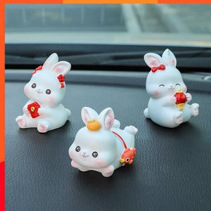 New Car Decoration Lovely Rabit Car Accessories Interior New Console Cute Doll Car Interior Pendant Car Decoration Cool Car Decor