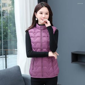 Damenwesten Winterjacke Frauen ärmellose Mäntel Strickjacke gepolsterte Wärme abgeschnittenes Top koreanische Mode Großhandel