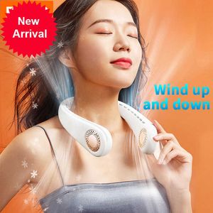 New REUP Portable Neck Fan Electric Wireless FAN Rechargeable Mini Ventilador Cooling USB Bladeless Mute Fans for Outdoor Sports