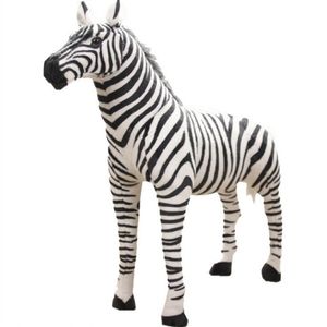 Plüschpuppen Stehendes Zebra Kuscheltiere Plüschtier Kinderspielzeug Simulation Zebrapuppe Pografie Requisiten Weihnachten Geburtstagsgeschenke 230523