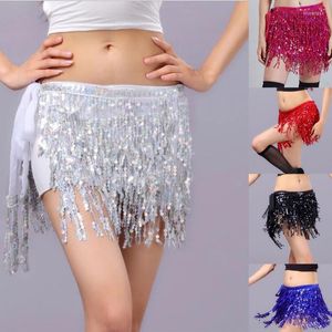 Stage Wear MXMB Sequins Waist Belt Chain Belly Dancing Hip Scarf Dance Skirt