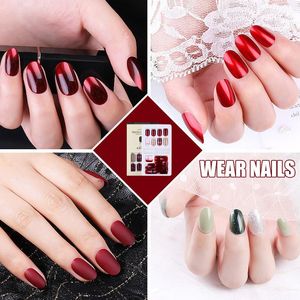 Falsche Nägel 30 Teile/satz Patch Volle Abdeckung Drücken Sie Auf Aufkleber Gefälschte Einfach Zu Bewegen Und Verwenden Nail Art Tipps Für mädchen Frauen