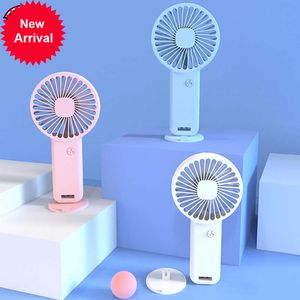 New Portable Mini Fan USB Rechargeable Cooling Handheld Fans with Base Summer Outdoor 3 Speed Hand Hold Fan with Phone Holder