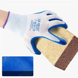 Oil-proof Working Gloves Protective Safety Heavy Duty Wear-resistant white Gloves for Outdoor Labor Anti-cut High Quality