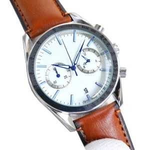 Sport Luxus-Herrenuhren, Chronograph, Designer-Herrenarmbanduhren, Top-Marke, Lederarmband, klassische Uhr für Herren, Weihnachten, Geburtstag, Vatertag, Geschenk, Montre de Luxe