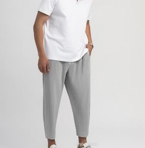 Calça cortada masculina masculina casual de alta qualidade, calças dobráveis ​​masculinas do Japão Harajuku