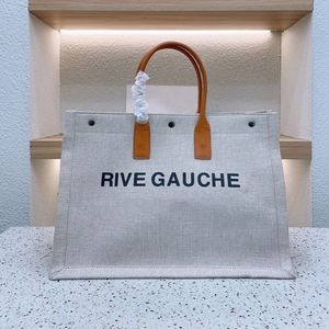 тренд Женская сумка Rive Gauche Tote сумка для покупок сумки верхнее белье Большие пляжные сумки Дизайнерская дорожная сумка через плечо Кошелек