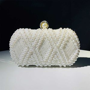 Ny Hengmei Handgjorda pärlsväska Fashion Lady Pearl Dinner Bag 230524