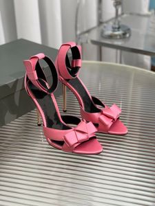 Дизайнерские сандалии высококачественные луки высокие каблуки женские сандалии моды