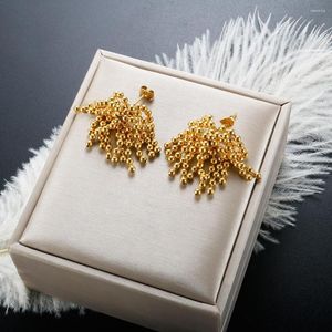 Dangle Earrings ZMFashion Trendy Beads Tassel For Women Girls Water Drop Jewelry Korean Ethnic Round Proof Vintage