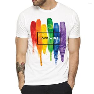 Men's T-skjortor Pride LGBT Gay Love Lesbian Rainbow Design Print T-Shirts For Man and Women Summer Casual Is Tee Shirt Unisex Clothes