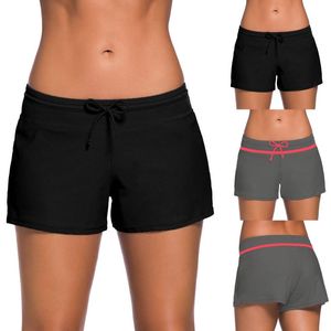 Tamanho da moda de banho feminina Meninas de banho feminina Biquíni Bottom tankini shorts sólidos maiúsculas de praia de cintura BIQUINI 2023 atacado