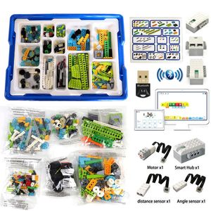 Blöcke High-Tech-Teile WeDoing Robotics Construction Core Set Bausteine kompatibel mit We-Do 3.0 Educational DIY Toys 230523