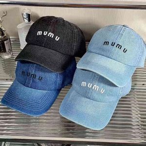 Desingner Denim Baseball Cap Women Hip Hop Hat Letter Caps For Ladies Men Men ao ar livre Visor de verão Casual Casual Snapback Sun Hat