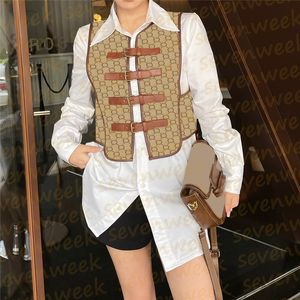 Jacquard Lettere Cavaliere Gilet Camicie da donna Giacche senza maniche Stilisti Gilet Cappotti