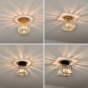 Ceiling Lights Luxury American Crystal Lamp E27 Aisle Corridor Cloakroom Balcony Creative Entrance Hall Led