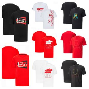 2023 New F1 Formula One 팀 유니폼 레드 남성 단축 티셔츠 야외 극단 스포츠 경주복 플러스 사이즈 커스터마이징