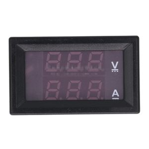 Voltaj Voltmetre Ammetre DC VOLT AMP Çift Ekran Panel Metre Kırmızı Mavi Dijital LED Mevcut Amper Şant DC100V 100A