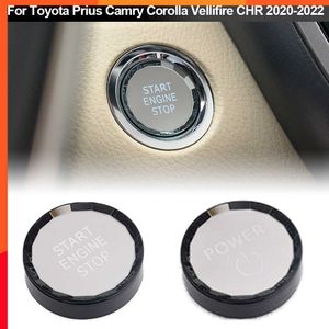 New Latest for Toyota Prius Camry Corolla Vellifire Chr 2020-2022 Car Inner Start Stop Engine Power Button Switch Sequins Cover Protect