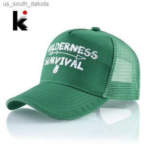 Ball Caps Мужские шляпы Snapback Summer Hatchastress Mesh Baseball Cap Женщины модные письма хип -хоп кости Unisex Solid Outdoor Sport Hat L230523