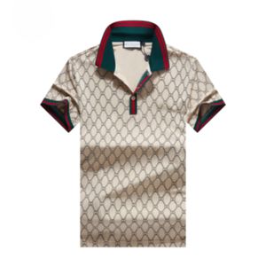 Herren-Poloshirt, Sommer, kurzärmelig, Baumwolle, Designer-Briefdruck, Stickerei, High-Street-Herren-Poloshirt, Freizeit, Arbeit, Sport, Golf-Stil, modische Polo-T-Shirts