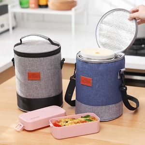 Backpacking Packs stor kapacitet Lunchlåda Varm tjock Oxford -trumtrumma aluminiumfolie Isoleringsväska Picknick mat kylare handväska p230524