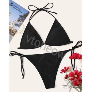 2023 Kvinnor Summer SwimeWear Bikini Set Bh Triangle Suit Swimsuit Bathing Swimming Swimming Suit