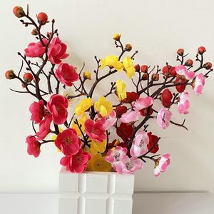 Flores decorativas Simulação Plum Branch