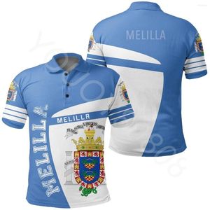 Herrpolos African Region Polo Shirt - Melilla Sport Premium Summer Men's and Women's Printed Casual Sports