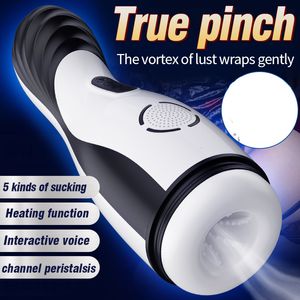 Masturbators Male Masturbation Cup Pussy Pocket Heated Adult Sex Toys for Men 230524