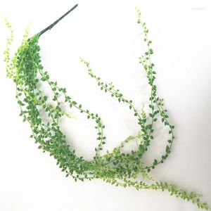 Decorative Flowers 90cm Length Artificial Plant Lover Tears Ivy Vine Green Leaves For Home Wedding Decoration Hanging Garland Decor