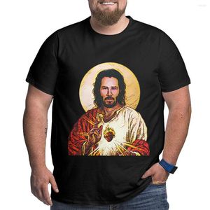 Polos męski święty keanu-T-shirty gadżety twarzy maski T-shirt duży rozmiar Bluzka Koreańska moda mody T-koszulka dla mężczyzn graficznych