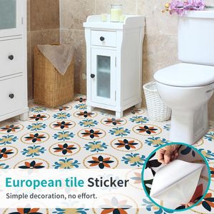 Wall Stickers Waterproof Self-adhesive Tile Floor Kitchen Bathroom PVC Wallpaper Bedroom Furniture Home Decals Decor