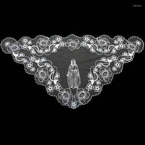 Abbigliamento etnico Lady Head Covering Chiesa Velo di pizzo Cappella Mantiglia cattolica