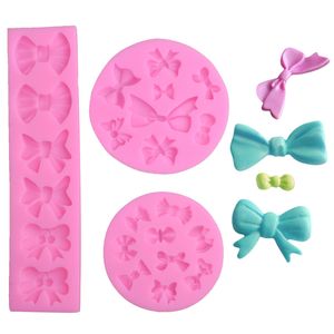 Silikon fondant mögel mini bågar silikon fondant mögel socker godis tårta pop bow hantverk formar för diy tårta dekorera 1224347